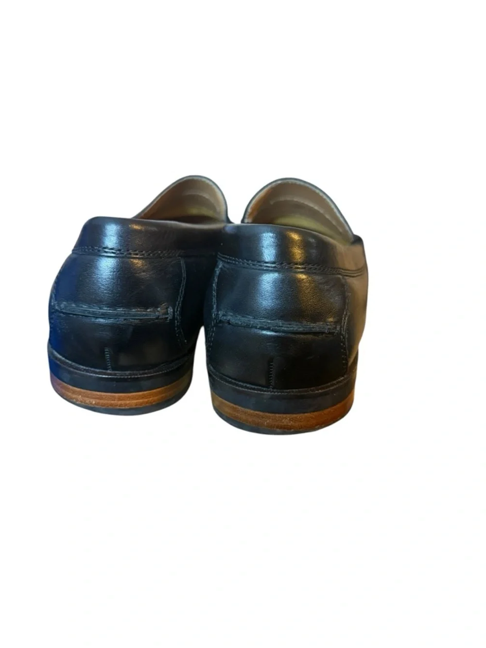 Cole Haan Men’s Black Leather Pinch Penny Loafers